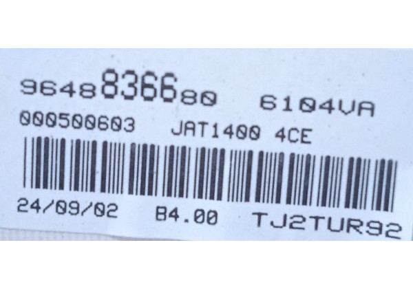 Щиток приладів Peugeot 206, 1.4 8V, 9648836680